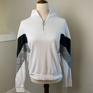 PINK White Quarter Zip Pullover Sweatshirt Size S